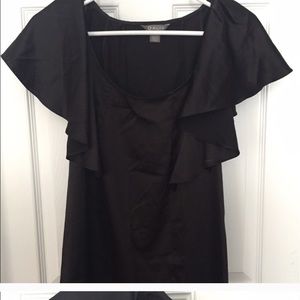 Black blouse with tie